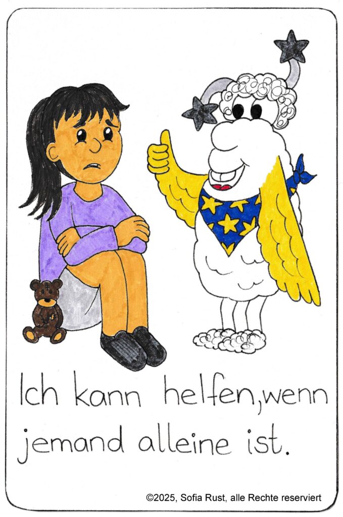 Ich kann helfen, wenn jemand alleine ist