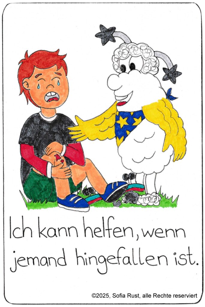 Ich kann helfen, wenn jemand hingefallen ist