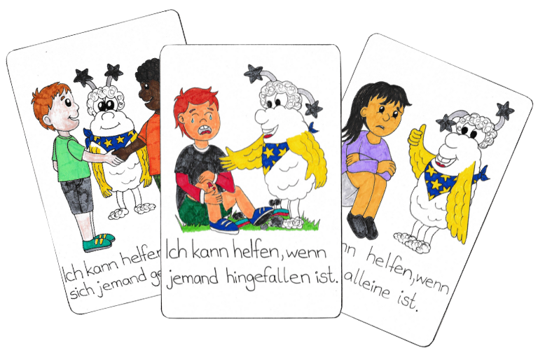 Hilfskarten zum Helfen mit Kindern